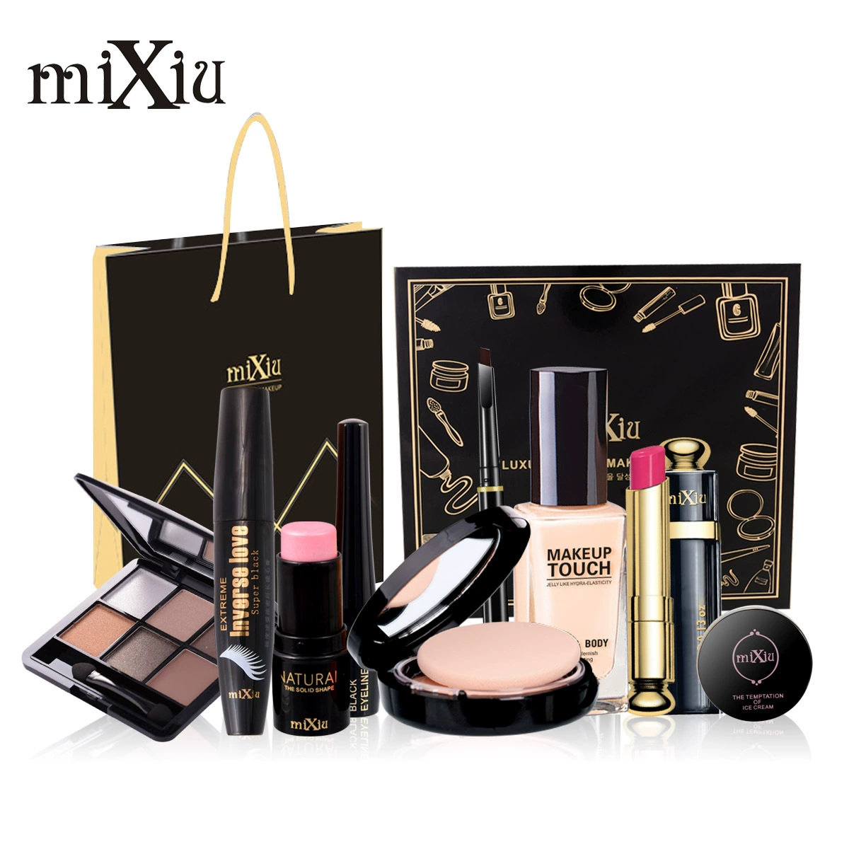 Mi Xiu Makeup Beginner Hộp Quà Tặng Bộ Trang Điểm Trọn Gói 9 Món Chính Hãng - Bộ trang điểm
