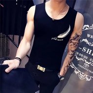 Mùa hè Hàn Quốc không tay T-Shirt cotton mồ hôi thoáng khí vest nam vest rào cản Slim-loại xu hướng chặt chẽ thanh thiếu niên