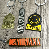 Nirvana Nirvana Band Band Key Buckle Smile Номер логотип Metal Rock Band Key Buckle Chain Trade