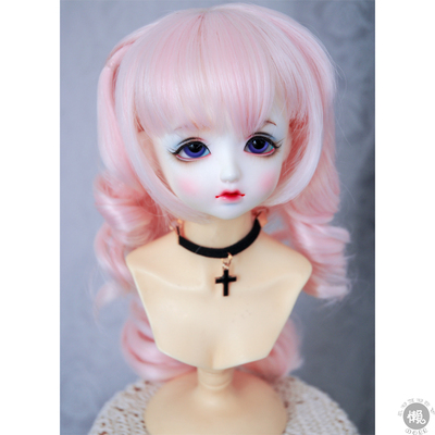 taobao agent Lazy baby BJD wig 3 4 points giant baby SD puppet girls three or four points bangs big curl long hair-high temperature silk-powder