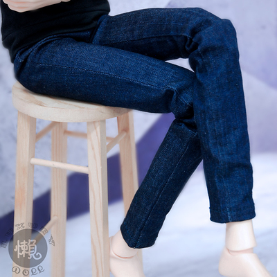 taobao agent Bjd pants SD doll 1/3 -point uncle men's slimming simple daily wild casual denim trousers accessories blue
