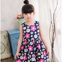 Сине-белый, в цветочек