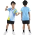 Quần áo cầu lông trẻ em khô nhanh vào mùa hè quần áo trẻ em nam và nữ quần áo trẻ em học sinh tiểu học và trung học quần áo bóng bàn thi đấu quần áo thể thao Quần áo ngoài trời cho trẻ em