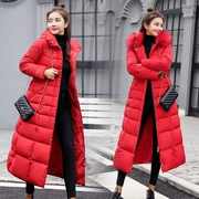 2018 phiên bản Hàn Quốc mới của bản gốc cộng với áo khoác dài xuống nữ Slim dài đến đầu gối dày lên cỡ áo mùa đông thủy triều