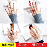 Nhẫn nữ sinh viên Nhật Bản và Hàn Quốc hipster Hàn Quốc nhẫn đỏ cá tính gió lạnh ngón tay trỏ cặp nhẫn mở vòng đuôi