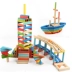 khối xây dựng cho trẻ em bằng gỗ đồ chơi giáo dục màu hình dạng hoạt động nhận thức đã đưa ra để xây dựng một đồ chơi bằng gỗ thanh tòa nhà Đồ chơi bằng gỗ