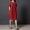 Đầm bà bầu mùa hè mới 2019 phiên bản Hàn Quốc rộng rãi có phần rộng dài cổ tròn cotton và vải lanh ngắn tay màu ngắn - Áo thai sản
