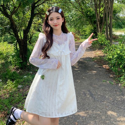 taobao agent Japanese autumn dress for princess, A-line