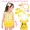 Đồ bơi trẻ em nữ bé sơ sinh trẻ em một mảnh váy màu vàng hồng phim hoạt hình cô bé dễ thương - Bộ đồ bơi của Kid đồ bơi trẻ em nam