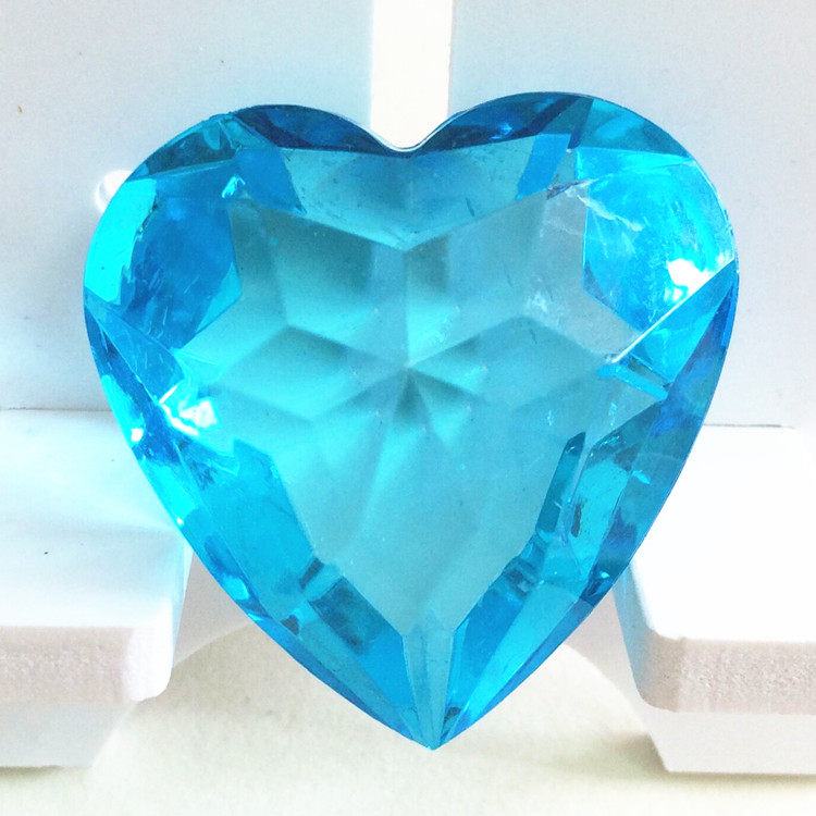 大号亚克力仿水晶透明无孔爱心形饰品儿童宝石玩具奖励孩子小礼物