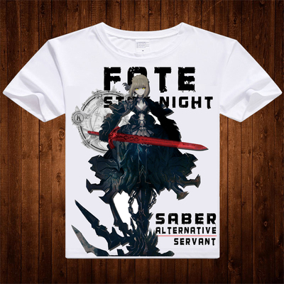 taobao agent Fate STAY NIGHT Saber Anime T -shirt Short -sleeved Summer Two -dimensional Anime Surrounding clothes