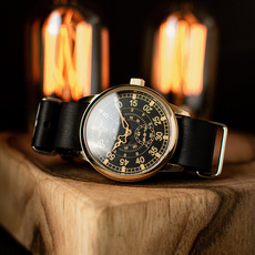 Часы 苏联手表军表乌克兰pobeda 祖国牌金色动机械飞行员男表玻璃透底