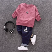 Bộ đồ ngắn tay cho bé mùa thu giản dị phiên bản Hàn Quốc của bé trai đầu thu 1-2-3-4 tuổi Quần áo thun quần bé gái - Phù hợp với trẻ em