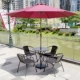 Комбинация зонтиков таблицы и стула (с 70 -сантиметровым круглосуточным столом)