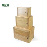 New pine khóa tủ khóa kệ sách duy nhất kệ sách tủ nhỏ tủ gỗ rắn tủ lưu trữ đồ nội thất tủ gỗ