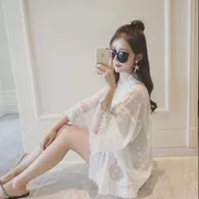2018 new sun bảo vệ quần áo khăn choàng ladies summer voan cardigan ren Hàn Quốc phiên bản của ngắn áo khoác mỏng áo khoác