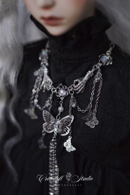 taobao agent BJD necklace Y2K liquid wind necklace accessories three -point Popo68soom uncle jewelry -stumbling