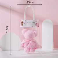 Светло-розовый новый розовый медведь-прозрачная сумка