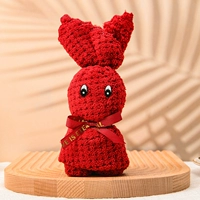 Красный кролик, полотенце, 30×30см