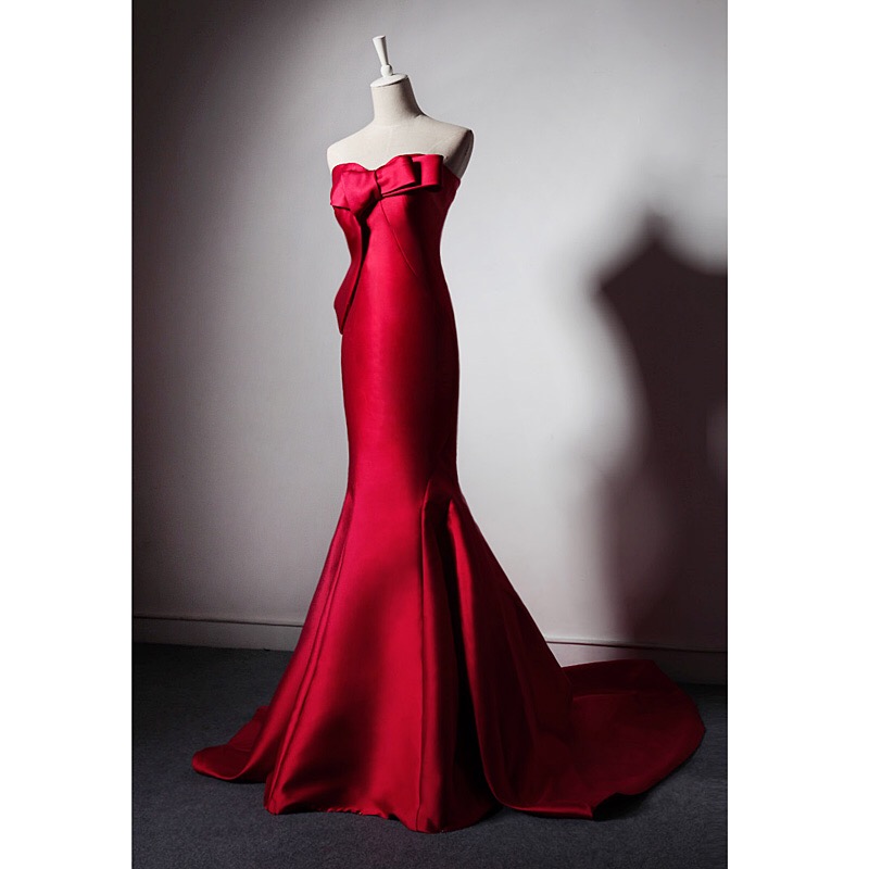 Elite red evening dress, 