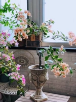 Цветочные горшки дышащие гончарные горлочки в европейском стиле ретро, ​​старое грубая керамика цветочниц высокий чашка цветочный горшок