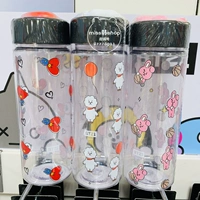 Южнокорейская BTS BTS BT21 Doll's Big Cup Patterns Patterns Transparent Water Cup 500 мл