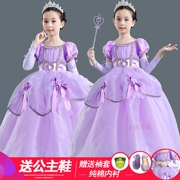 Halloween Quần áo trẻ em Công chúa nhỏ Sophia Công chúa Váy Sophia Dress Ice Snow Romance Dress Summer Dress - Váy