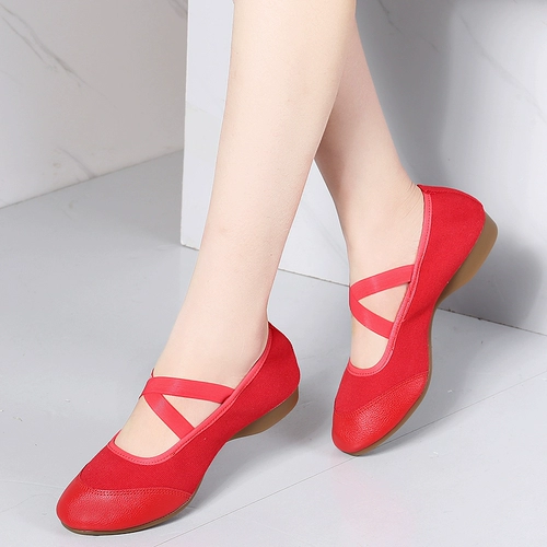 Летняя обувь, тканевые танцующие туфли, мягкая подошва