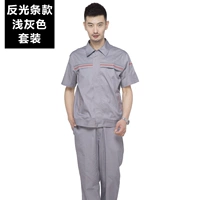 Свето-серого рефлексивного положения с короткими рукавами