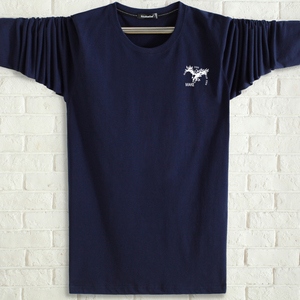 Mùa xuân và Mùa Thu Nam Dài Tay Áo T-Shirt Cotton Daddy Kích Thước Lớn Trung Niên của Nam Giới Cha Ông Già Tops Áo Sơ Mi áo thun ba lỗ nam