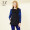 JUZUI Quỳ 2018 chính thức thị trường cửa hàng mùa thu và mùa đông mới màu xanh và màu đen khâu ngắn áo len phụ nữ