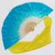 Действительно шелковое озеро синий вентилятор+желтый шифоновый шелковый шарф