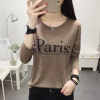 Весенний осенний шелковый приятный телу лонгслив, в корейском стиле, оверсайз, в западном стиле, большой размер