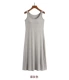 Modal Nightdress with Chest Pad Women Summer Free Bra Bra Cup Tay áo Vest dài Mặc trang phục mỏng - Đêm đầm