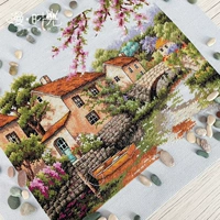 DMC Cross Stitch European -стиль пейзаж висящий ресторан живописи с высокой компьютерной вышивкой