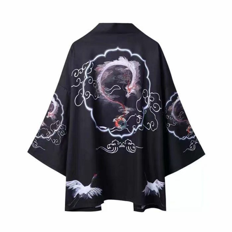 Yunlong Daopaohongmen's wear improvement Hanfu Chinese style summer Thin Tang costume Chaopai Short sleeve Taoist Robe Cape Xianqi Retro Sunscreen