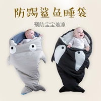 Детский спальный мешок, акула, хлопковое одеяло, увеличенная толщина