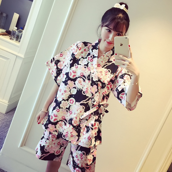 Imported cotton pajamas gown Japanese kimono sexy 