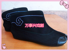 Обувь для янгэ 2017新款戏剧快鞋古装快靴武生靴秧歌社火黑色龙靴鞋越剧平底快靴 Decathlon