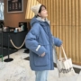 Dụng cụ may quần áo cotton nữ 2019 mới sóng ngắn đoạn học sinh mùa đông áo khoác nữ phiên bản Hàn Quốc áo khoác dày dễ thương - Bông áo phao cổ lông dáng ngắn