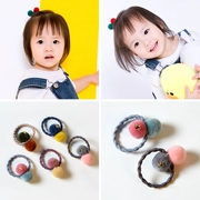 Nhẫn trẻ em Hàn Quốc buộc tóc bóng lông cô gái nhỏ cao su băng mũ dễ thương bé nhỏ vòng tròn đầu phụ kiện tóc