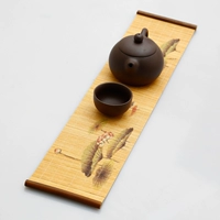 Чайное сиденье бамбук коврик чай занавес бамбук чайный флаг рисовать дзен чайная прокладка