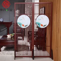 Màn hình vách ngăn phòng khách thời trang đơn giản hiện đại Trung Quốc màn hình gấp hiên phòng ngủ gỗ rắn văn phòng trần nhà rỗng - Màn hình / Cửa sổ vách gỗ