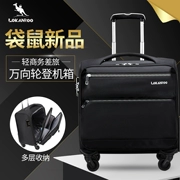 Kangaroo bạt mềm vali phổ quát bánh xe đẩy trường hợp 14 inch 16 inch kinh doanh nội trú nam và nữ vali
