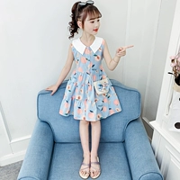 Летнее платье, юбка, летняя одежда, хлопковый детский наряд маленькой принцессы, коллекция 2023, популярно в интернете