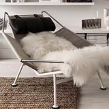 Северный балкон -балкон датский диван -стул одно повседневное кресло простая дизайнерская мебель на открытом воздухе.