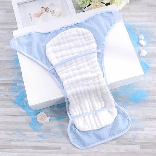 Пеленка, хлопковые дышащие штаны для новорожденных для младенца, фиксаторы в комплекте, можно стирать