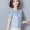 Mùa hè 2019 mới của phụ nữ cotton và vải lanh Áo thun nữ tay ngắn voan ngọt ngào nước ngoài nhỏ áo siêu cổ áo nữ thủy triều - Áo phông