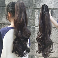 Хвостик, парик, заколка-крабик изготовленная из настоящих волос, кудрявый искусственный хвост с косичкой, популярно в интернете, придает объем