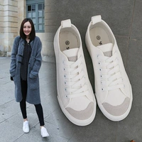 Ngôi sao với những cô gái cùng giày vải phẳng văn học sinh viên giày trắng với phiên bản Hàn Quốc của căn hộ màu trắng với đôi giày giản dị giầy cao cổ nữ